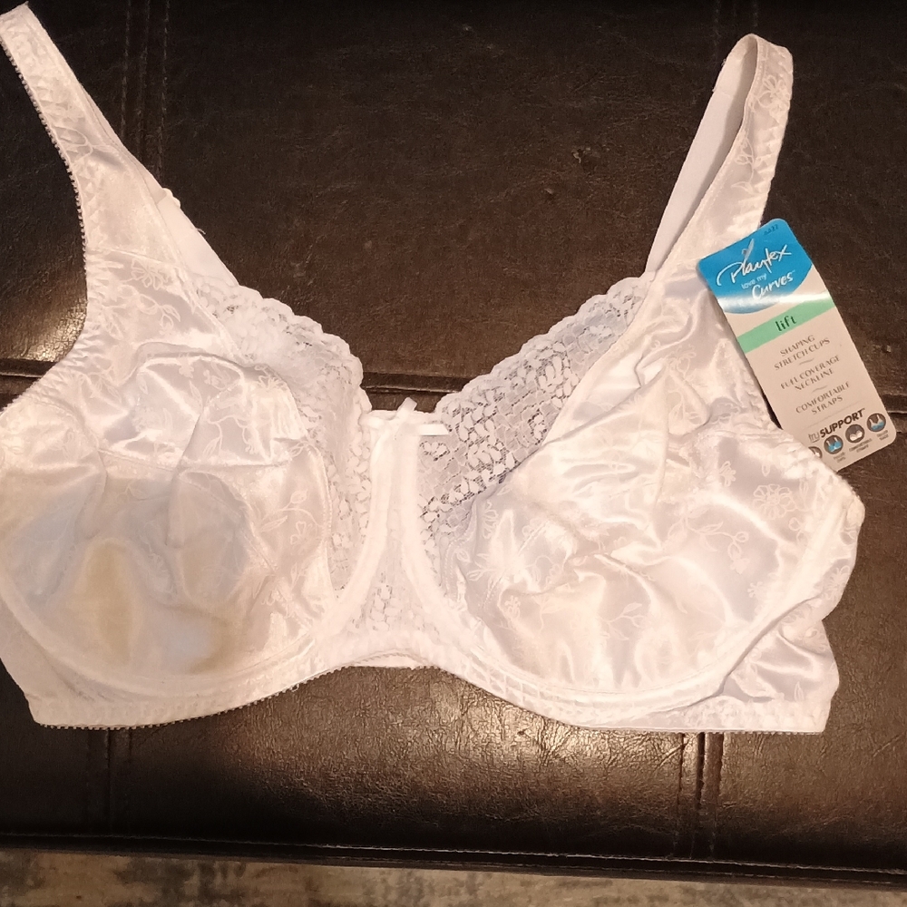 Playtex White Floral Lace Bra